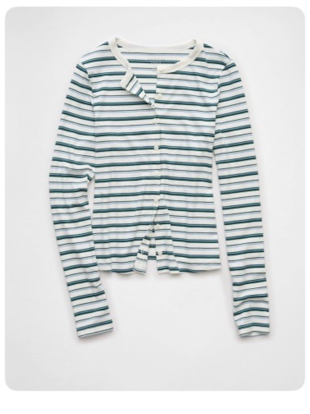 AE Long-Sleeve Button-Up T-Shirt